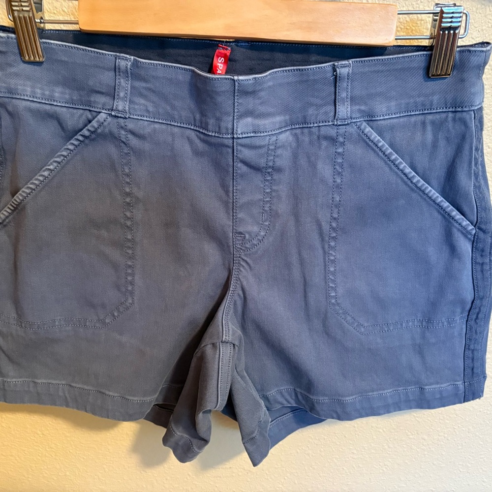 SPANX Blue Stretch Twill Shorts Casual Style